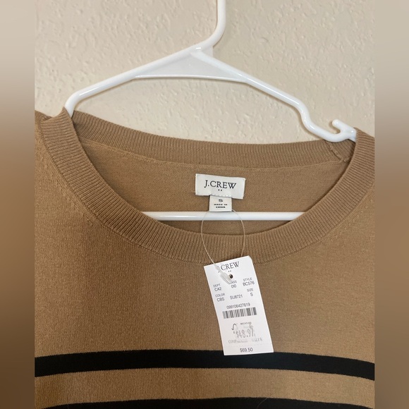 J. Crew Women’s Striped Teddie Crewneck Sweater - Picture 6 of 8